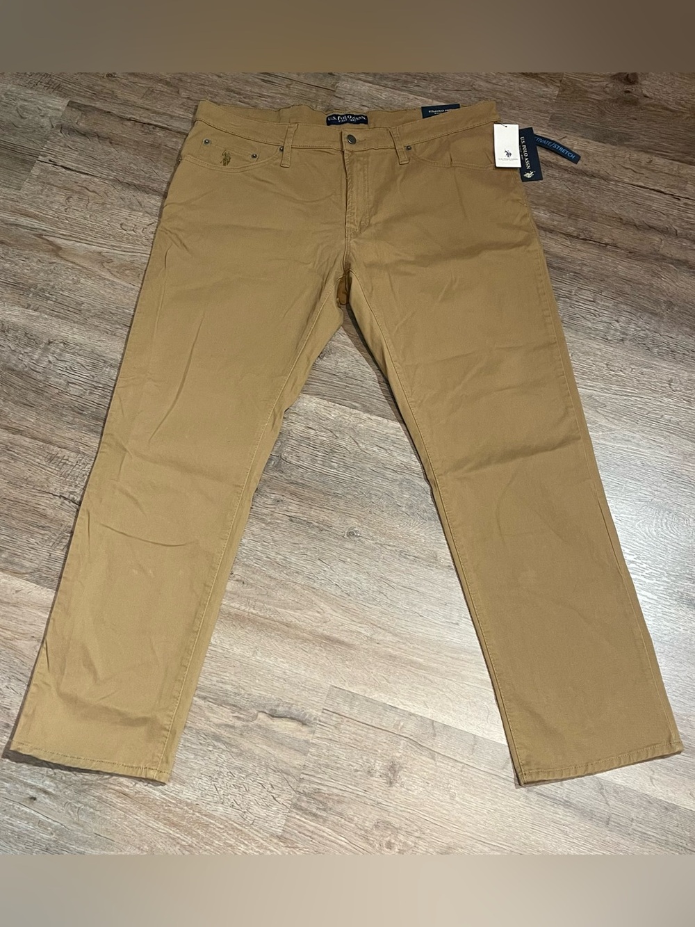 NWT U.S. Polo Assn. Men's Chino Pants in Khaki Brown S 38/30